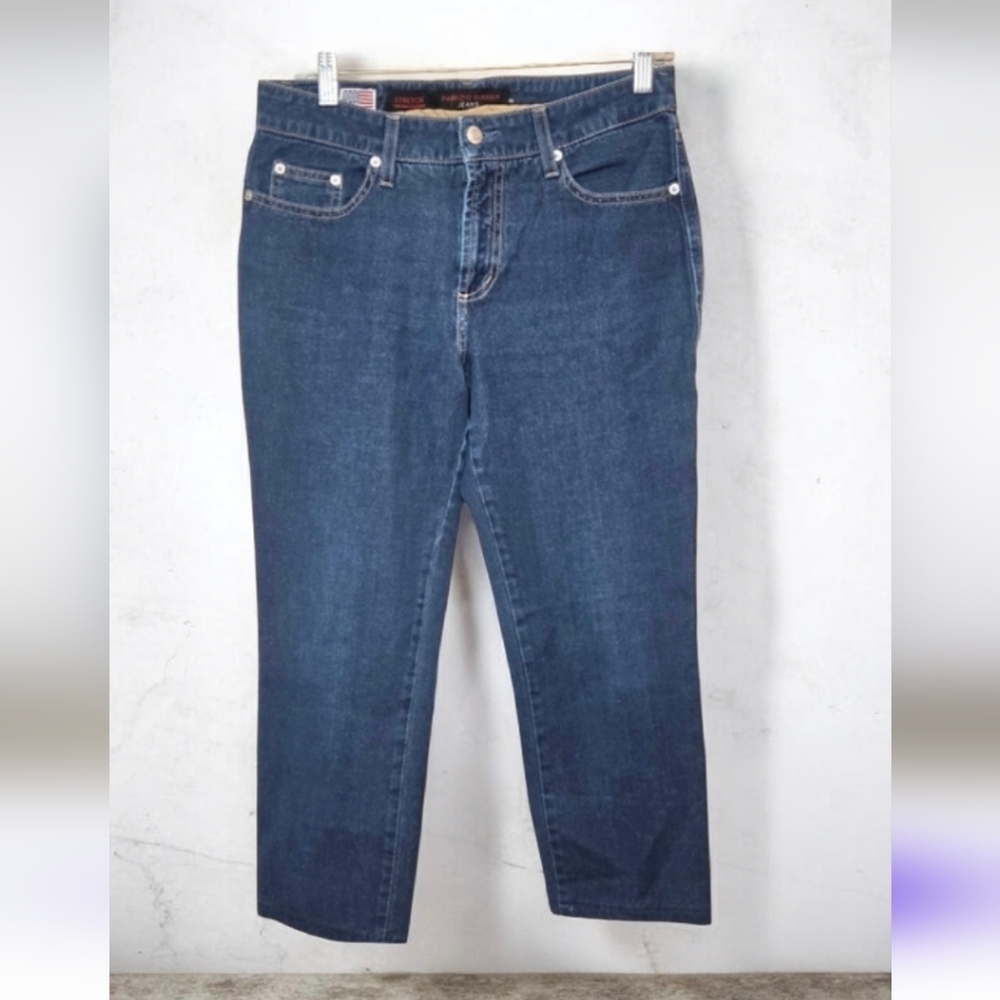 Fabrizio Gianni Women's Jeans Stylish Blue Women's Cropped Jeans Size 8 NWOT.